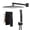 Black, variant on SHOUFTW Shower Faucet Set, 12 Inch Square Rainfall Shower Head and Handle Set, Pressure Balance Valve, Black