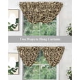 thumbnail image 5 of Waterfall Valances for Windows, Leopard Printed Kitchen Sheer Valance Curtains, Modern Animal Fur Patterns Rod Pocket Elegant Swag Valances for Living Room Bedroom, 47.2"x38.5", 1 Panel, 5 of 8