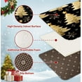 thumbnail image 4 of Merry Christmas Bathroom Rug Set of 3, Gold Tree Snowflake Black 3 Pieces Bath Mats Set, No Silp Washable Cover Floor Rug Decorations for Kitchen Bathroom Bedroom, 4 of 7