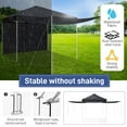 thumbnail image 5 of Hassch 10x10ft Pop Up Canopy Tent with 2 Sidewalls, Portable Shelter Gazebo with Carry Bag for Outdoor, Patio, Backyard, Gray, 5 of 10