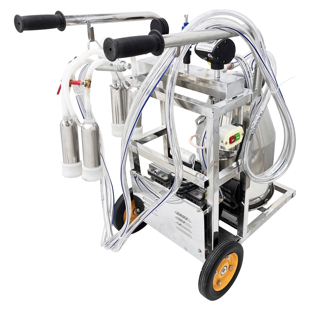 25L Milking Machine Cow-Sheep Mixed Oil-Free Vacuum Pump with Brush Set of Three 110V