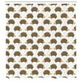 thumbnail image 3 of Ambesonne Hedgehog Shower Curtain, Cartoon Porcupines, 69"Wx84"L, Caramel Pale Brown White, 3 of 3