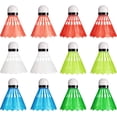 thumbnail image 1 of Volantes de bádminton de nailon, pajaritos de plástico coloridos, pelotas de bádminton, pelotas de bádminton de entrenamiento deportivo para deportes de interior y exterior, 1 of 5