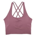 thumbnail image 5 of Women's Cross Back Sport Bras Padded Strappy Cropped Bras Activewear Padded Camisole for Yoga Workout Fitness, 5 of 8