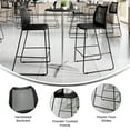 thumbnail image 4 of Flash Furniture 3 Pack Series Black Stack Bar Stool with Air-Vent Back and Black Powder Coated Sled Base, 4 of 12