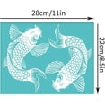 thumbnail image 2 of 2 plantillas de serigrafía Koi de 28 x 22 cm (11 x 8,6 pulgadas), autoadhesivas, reutilizables, para transferencia de malla., 2 of 9