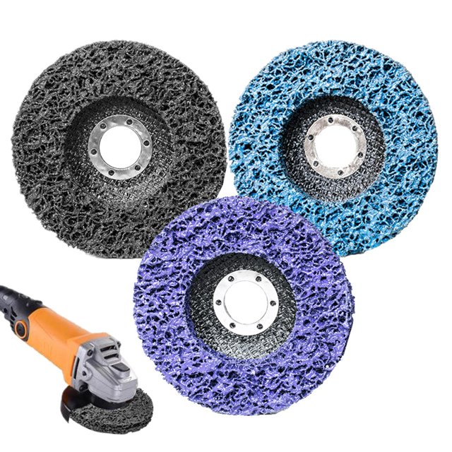 115/ 125mm Polishing Strip Disc Abrasive Wheel Paint Rust Remover Clean Grinding Wheels for Angle Grinder Car Truck Motorcycle115cm purple He Qiyong unisex
