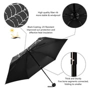 Web Umbrellas for Sun Auto Open Close UV50+ Waterproof 5-Fold Compact Fiberglass Frame