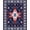 Blue, Pattern 2, variant on ODIKA 4'x6' Traditional Blue Washable Area Rug for Home Office, Under Desk, Non-Slip Chair-Friendly, Flatwoven