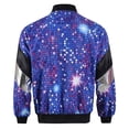thumbnail image 4 of yboeqw Unisex 80s Retro Shiny Color Block Tracksuit Full Zip Stand Collar Jacket and Cuffed Jogger Pants Vintage Disco Couple Theme Party Costume Outfit, 4 of 9