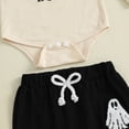 thumbnail image 7 of Wonitaaizi Newborn Baby Boy Halloween Outfit Mama's Little Boo Romper Long Pants Hat 3Pcs Clothes Set(6-12 Months,Beige), 7 of 7