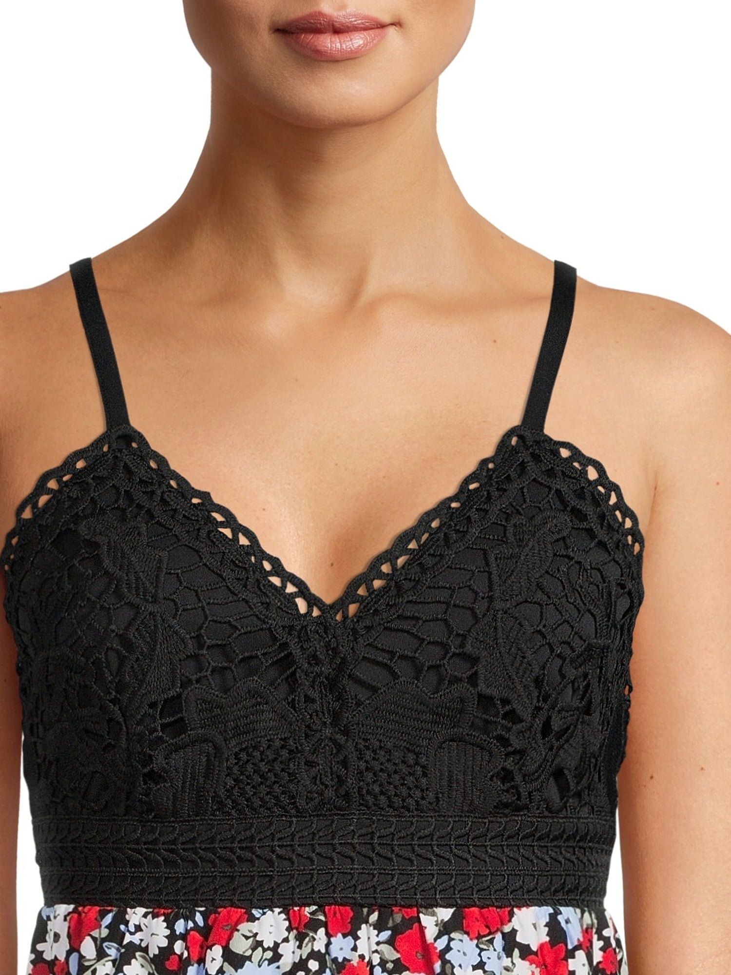 No Boundaries Juniors' Lace Babydoll Top
