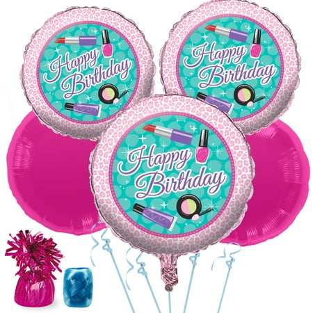 - Spa Birthday Balloon Bouquet Kit - Party Supplies