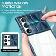 thumbnail image 3 of Compatible with Galaxy S23 Ultra Clear Case with Sliding Camera Lens Cover, Built-in Screen Protector Soft TPU Bumper Case Transparent Acrylic Back Heavy Duty Shockproof Durable Phone Case Blue, 3 of 6