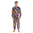 thumbnail image 3 of FORMRS Onesies Pajama for Adults Unisex Hoodie Winter Jumpsuit One Piece Sleepwear, Sizes S-2XL, Galactic Candy, 3 of 7