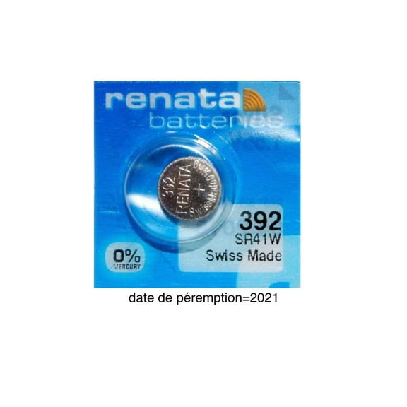 One (1) X Renata 392 Sr41W Sb-B1 Silver Oxide Watch Battery 1.55V Blister Packed