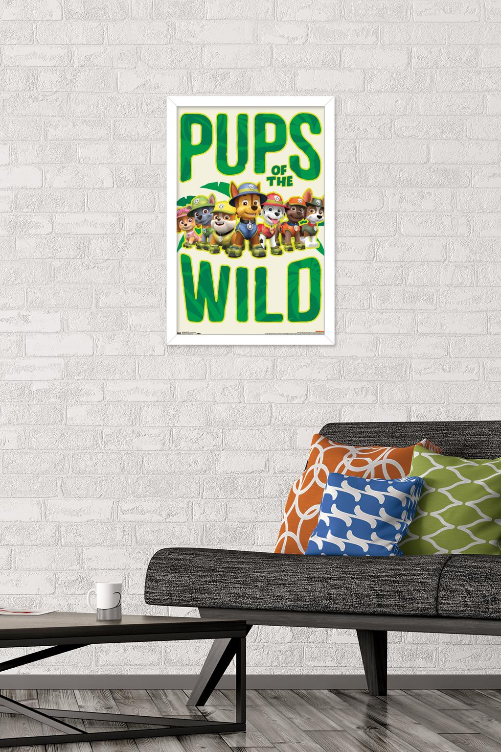 Nickelodeon Paw Patrol - Wild Wall Poster, 14.725" x 22.375", Framed