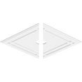 thumbnail image 2 of 40"W x 26 5/8"H x 3"ID x 14"C x 1"P Diamond Architectural Grade PVC Contemporary Ceiling Medallion, Two Piece, 2 of 11