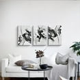thumbnail image 5 of Black and White Wall Art Decor for Bedroom, 3 Pieces Abstract Lines Painting Canvas Print Artwork, Minimalist Home Decoration for Living room Bathroom (12x16 Inch x3)\u2026, 5 of 6