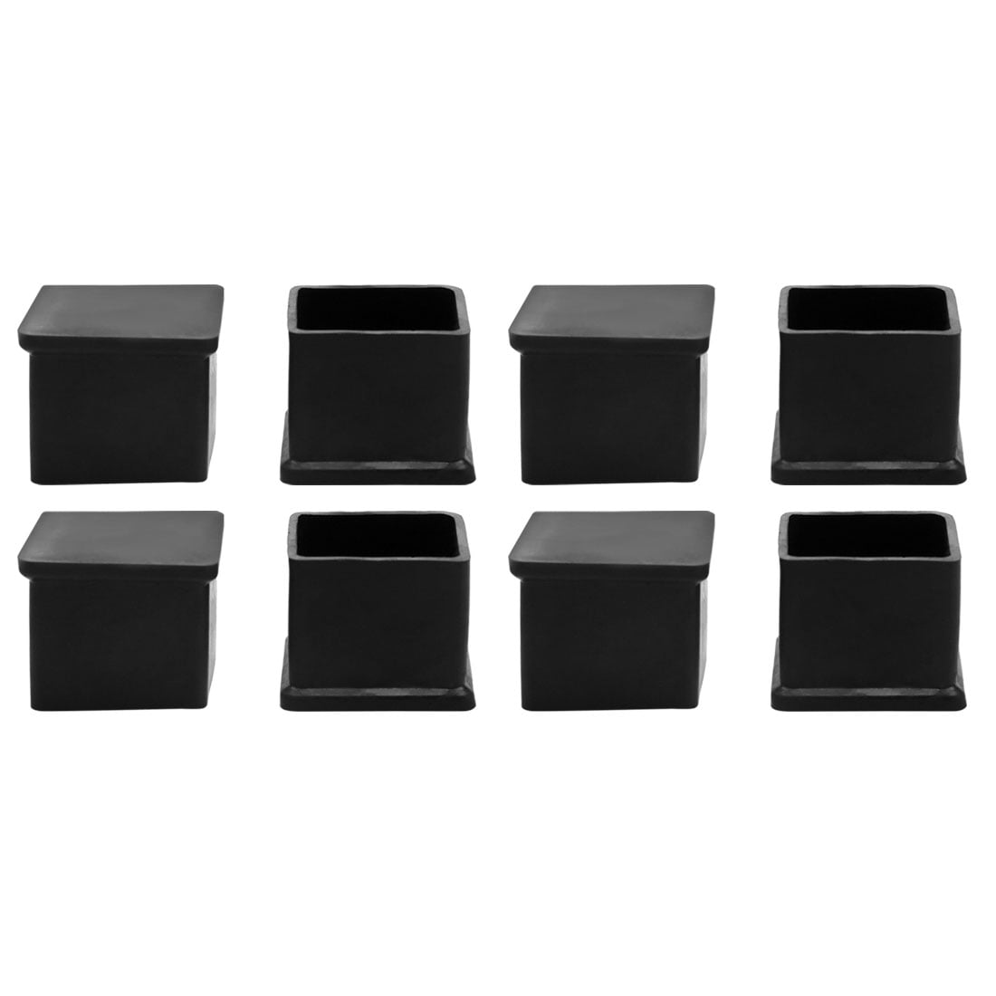 28 Pcs 15 x 30mm Rectangle Rubber Furniture Chair Table Feet Leg Cover Protector 