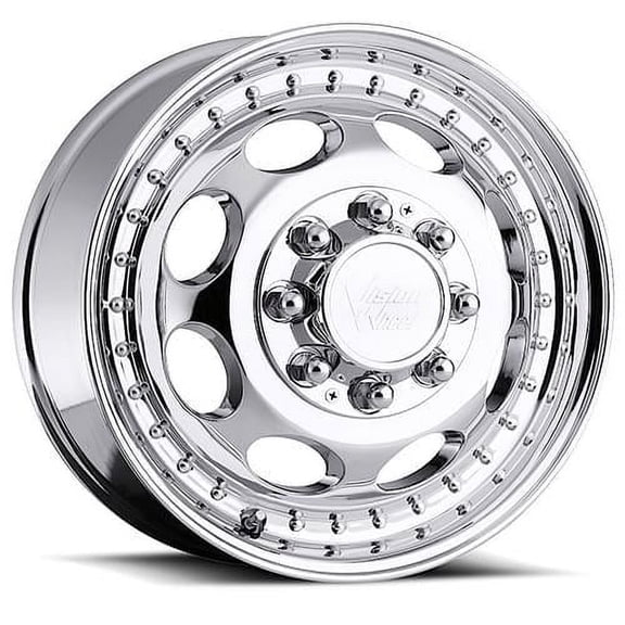 19.5x6.75 Vision 181H Hauler Duallie Chrome Front Wheel 8x6.5 (102mm)