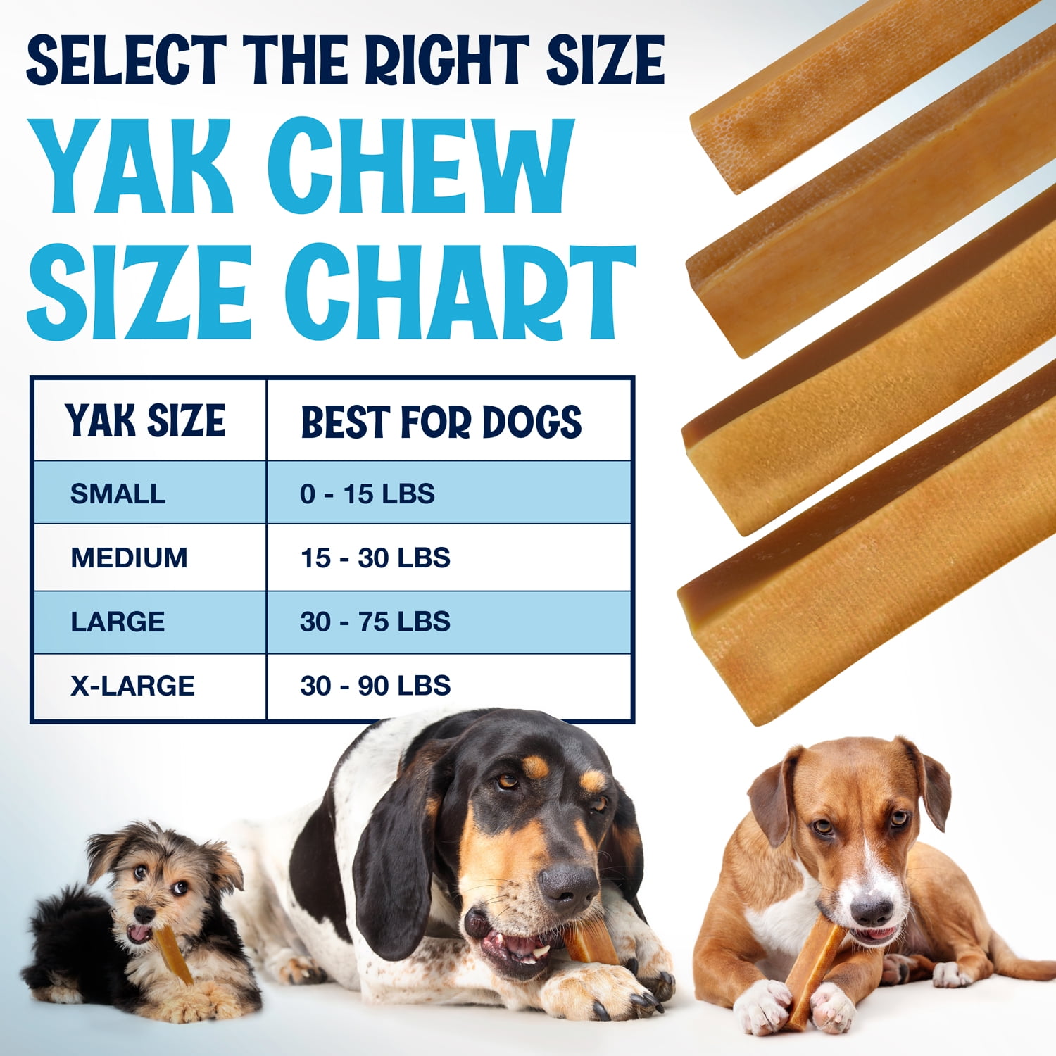 Yak Cheese Himalayan Dog Chews - All Natural Delicious Dog Treat - High Protein Treat for Muscle Development & Energy - Odorless and No GMO - for Medium and Large Dogs – 3 Pounds