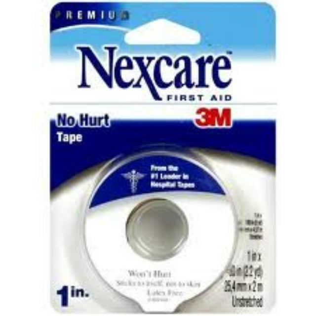 Nexcare No Hurt Tape 1 Inch X 2.2 Yards (Pack of 3)