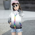 thumbnail image 6 of Vividxx Girl Winter Coats Kids Boys Girls Sun Tie Dye Sunscreen Hoodie Jacket Toddler Lightweight Summer Breathable Party Outerwear Jackets Tops 9-10 Years, 6 of 7
