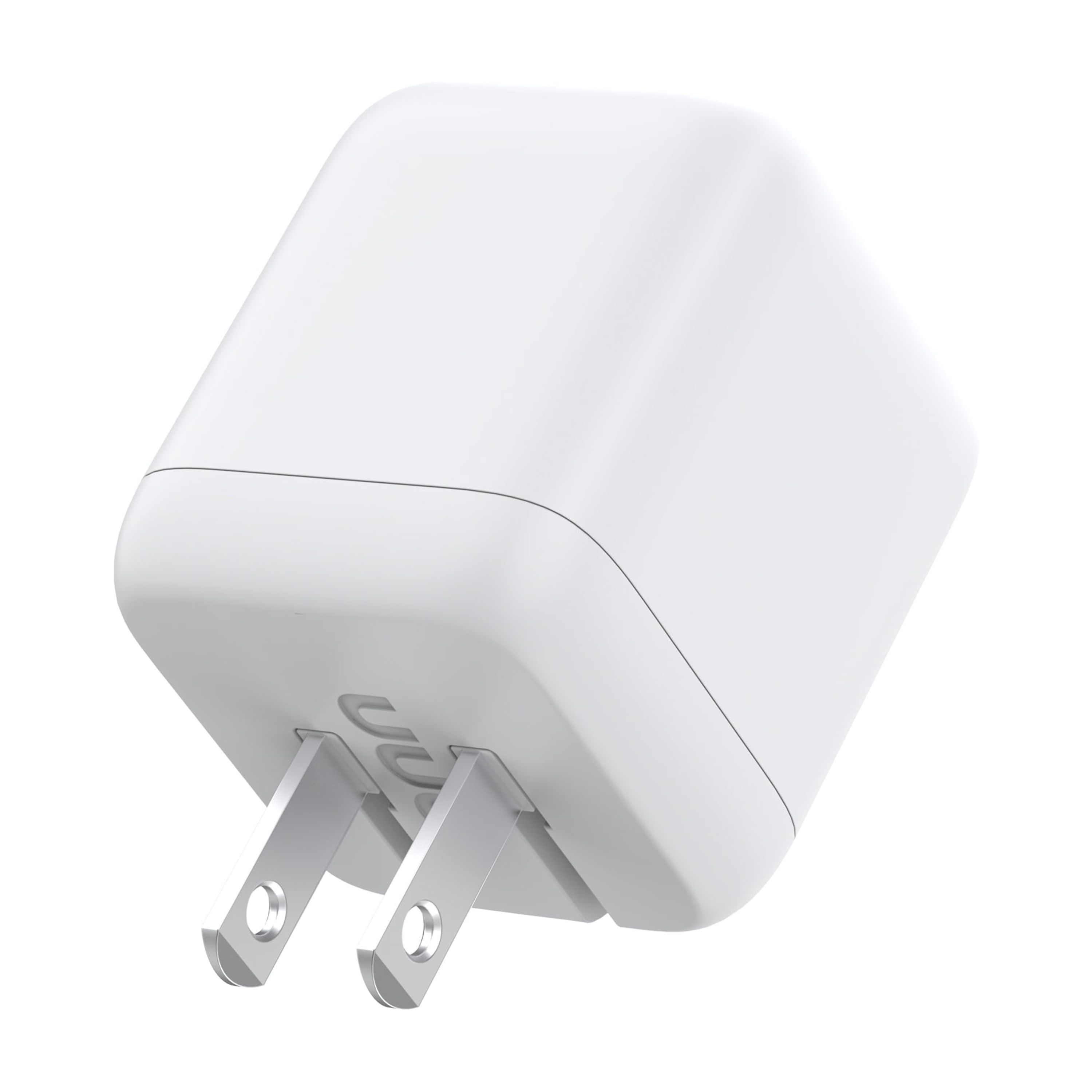 Cargador de pared onn de 40W con doble puerto USB-C, carga rápida, certificado USB-IF, enchufe plegable, blanco 3