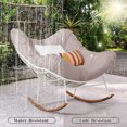 thumbnail image 5 of SDJPOI Outdoor Patio Rocking Chair Cushion, Waterproof & Fade Resistant Tufted Egg Chair Cushion with 6 Straps, Wicker Papasan Chair Cushion for Indoor & Outdoor, 5 of 8