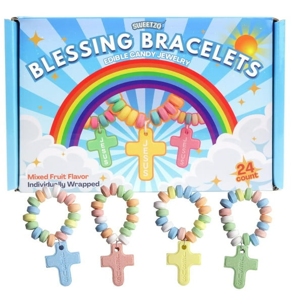 Blessing Candy Bracelets, Sunday School Treats, 24 Count, 10.16 Ounce Box