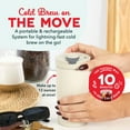 thumbnail image 3 of Dash Brew2Go Portable Cold Brew System, Single Serve, 10 Minute Brew, Rechargeable, with Travel Lid and Straw, Cream, 3 of 7