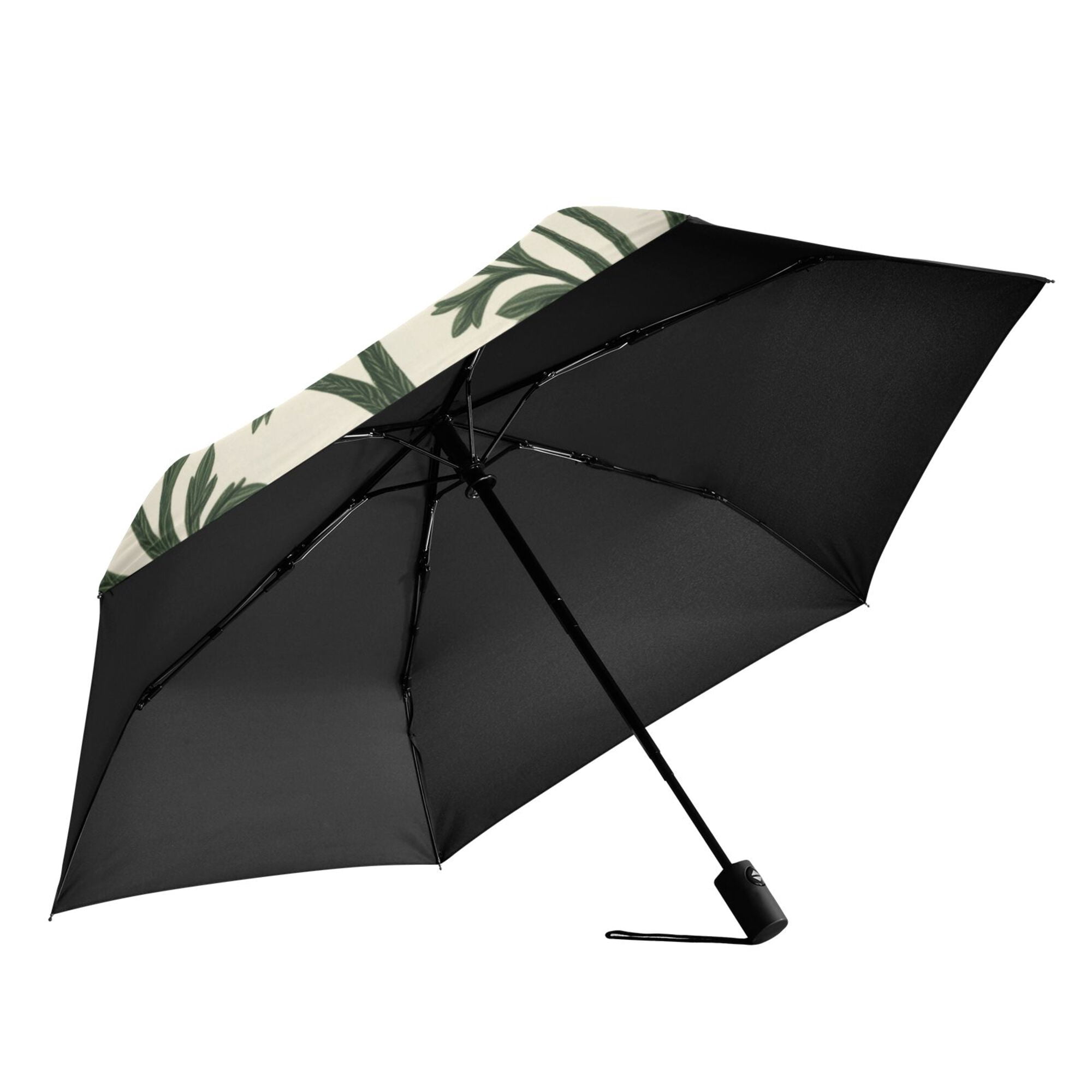 FORMRS Travel Umbrella Folding Auto Open Close Windproof Rain UV Protection, Light Pink Flowers