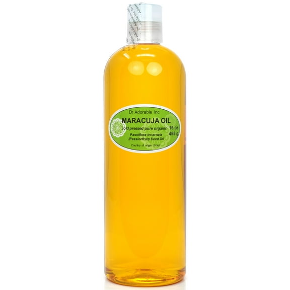 Dr. Adorable - 100% Pure Maracuja Seed Oil Organic Cold Pressed Moisturizing (Passionfruit) Oil For Face Skin Hair Anti Aging - 16 oz