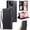Black, variant on For iPhone 15 Wallet Case,Crossbody Strap Diamond Patterned PU Leather Flip Cover with RFID Blcoking Card Slots Cash Pocket Wrist Strap Kickstand Phone Case for Women Girls,Black