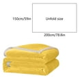 thumbnail image 3 of QTOCIO Soft Fuzzy Warm Fuzzy Blankets Couch Fleece Blankets Bed Cozy Machine Washable Thick Comfy, Yellow, 150x200cm/59x78.74in, 3 of 6