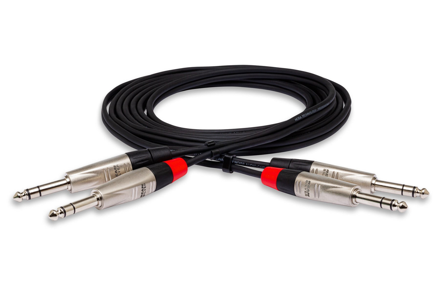 Hosa Technology 1.5' Pro Stereo Interconnect, Dual REAN 1/4" TRS to Same