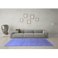 thumbnail image 3 of Ahgly Company Machine Washable Indoor Square Oriental Blue Industrial Area Rugs, 3' Square, 3 of 4