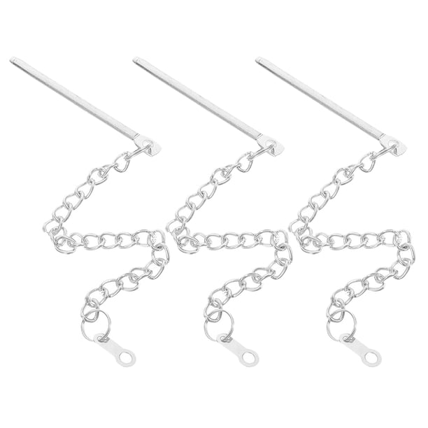 3 piezas de cadena de pasador para sombrilla: Repuesto de fijador de cadena de pasador para sombrillas de patio - Accesorios de fijación de acero para exteriores para sombrillas de jardín y terraza