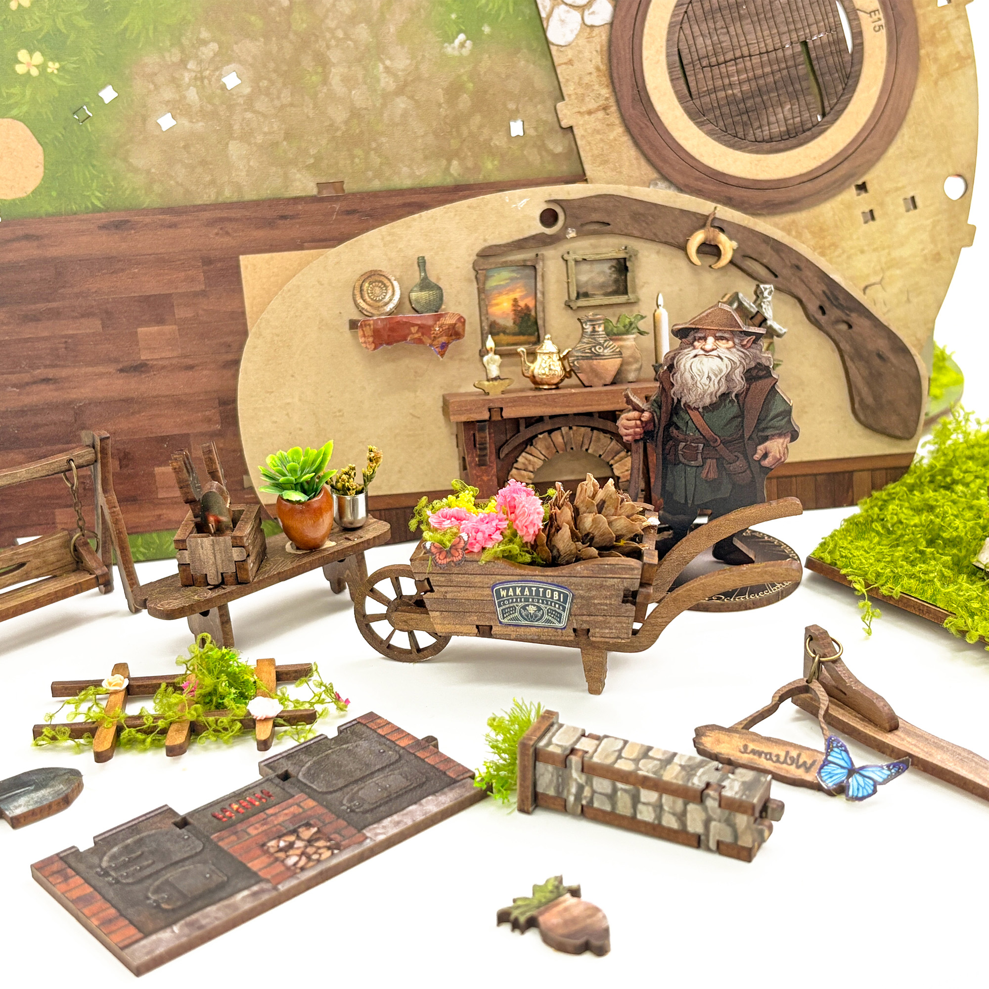 Strucwood Kit de Libro Nook DIY, Casa del Anillo Mágico Puzzle de Madera con Luces LED, Regalo de Pasatiempo 3D para Entusiastas de Manualidades (SQ-59) 4