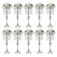thumbnail image 4 of Silver High-quality 10* Crystal Flower Vase Stand Wedding Centerpieces for Dining Room, 4 of 24