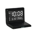 thumbnail image 1 of Reloj despertador digital multifuncional, portátil, de carga rápida y ajustable. Negro, 1 of 4