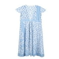 thumbnail image 4 of Femmes V-Cou Floral Split Robe Boho Été Plage Décontracté Longue Robe de Soleil, 4 of 5