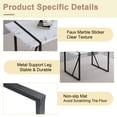 thumbnail image 6 of JUFU 55'' White imitation marble Dining Table with Black Metal Legs, Modern Kitchen Table for 4–6, 6 of 6