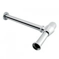 thumbnail image 2 of Tubo de lavabo de aleación de zinc cromado, sifón redondo para desagüe de baño y cocina., 2 of 10