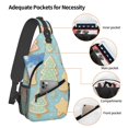 thumbnail image 3 of Leisure Cross Chest Bag 7.5×15.3in Breathable Adjustable Shoulder Pad Capacity For Short-Distance Travel Work Daily Travel Christmas Cookie Pattern, 3 of 8