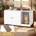 thumbnail image 6 of Vebreda Wooden Cat Litter Box Enclosure Hidden Litter Box Furniture with Scratching Board, Versatile Use, Ultimate Privacy & Cleanliness, 6 of 10
