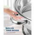 thumbnail image 4 of Ensemble de Buffets pour Réchauds, 2 Pcs Ou 4 Pcs, Plats Ronds pour Réchauds et Réchauds Alimentaires avec Couvercle en Verre Transparent – Acier Inoxydable Poli – Bord Doré / Bord en Acier Inoxydable, 4 of 8