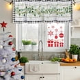 thumbnail image 5 of Green Eucalyptus Leaves Curtain Valances for Windows, Kitchen Valance Window Treatments Panel 2 Pack, Vintage Art Farmhouse Wooden Rod Pocket Short Curtains for Bathroom Bedroom 42 x 12 Inch, 5 of 8