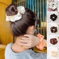 thumbnail image 6 of Large Intestine Circle Hair Tie Set Pure Color Cloth Hair Tie Headdress G7C7, 6 of 9
